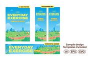 Exercise People Vector kit, an Illustration by Puffin graphics (Thumbnail 4 of 6)