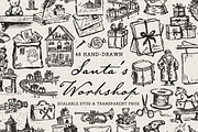 Toy Shop Clipart, Santa Workshop Set, a Seasonal Illustration by The October Creative (Thumbnail 1 of 13)