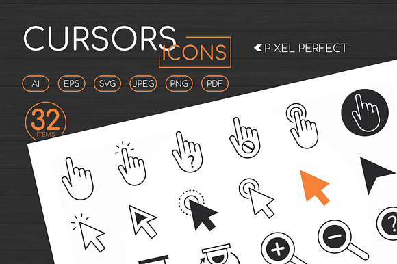 Set Of Cursor Icons