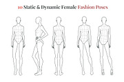 Female Fashion Croquis Bundle, a Person Illustration by Shorena Fashion Draws (Thumbnail 3 of 13)