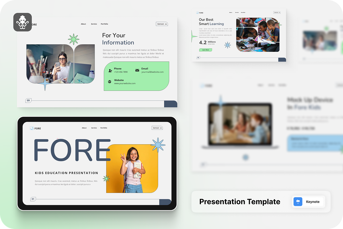 Kids Education Presentation Keynote, a Presentation Template by SquidPixey (Photo 1 of 6)