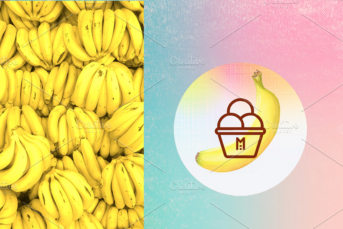 Watercolor Bananas Illustration Set, a Food Illustration by Olexandra Mur (Photo 7 of 9)