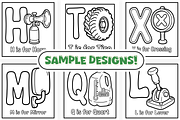 Garbage Truck ABC Coloring Book, an Education Illustration by Craftsbeefy (Thumbnail 3 of 4)