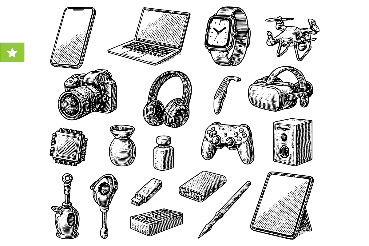 Tech Gadgets & Digital Devices, an Object Graphic by RT Studio
