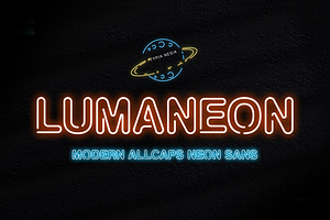 Lumaneon - Retro Neon Sign, a Font by Typia Nesia