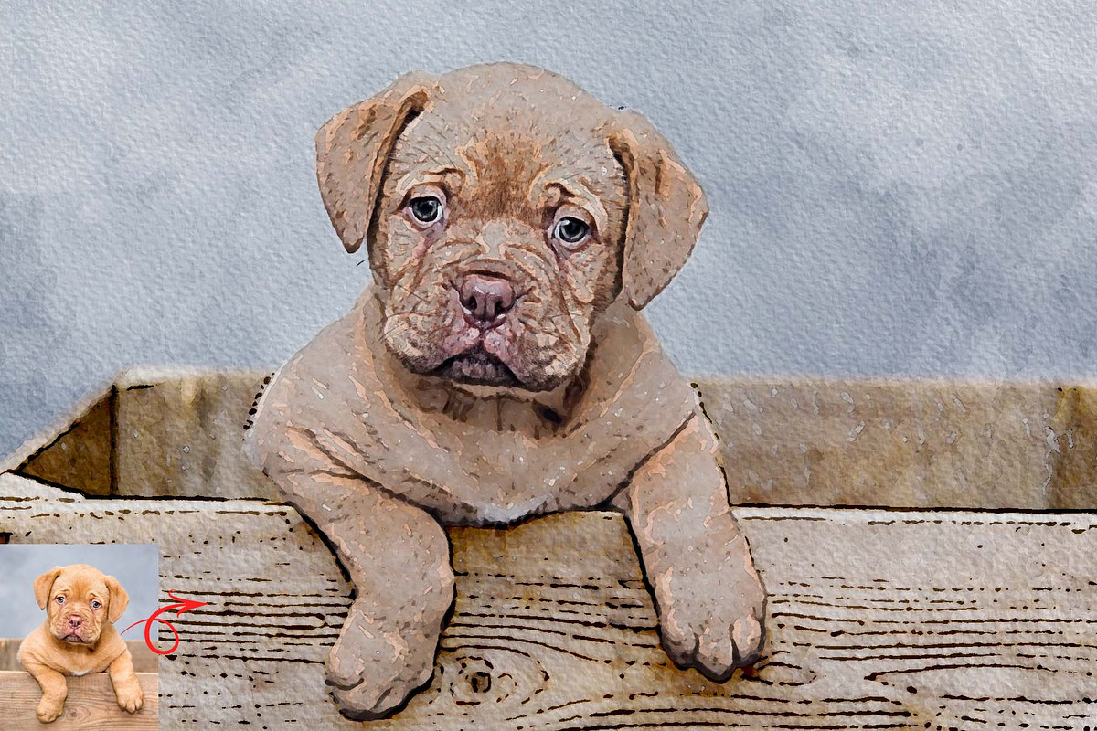 Artisan Watercolor Photoshop Action, an Action Add-On by MRI STUDIO (Photo 4 of 7)