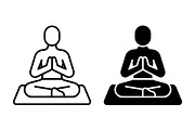 Meditation Pose Icons, a Solid Icon by Artonix (Thumbnail 2 of 2)