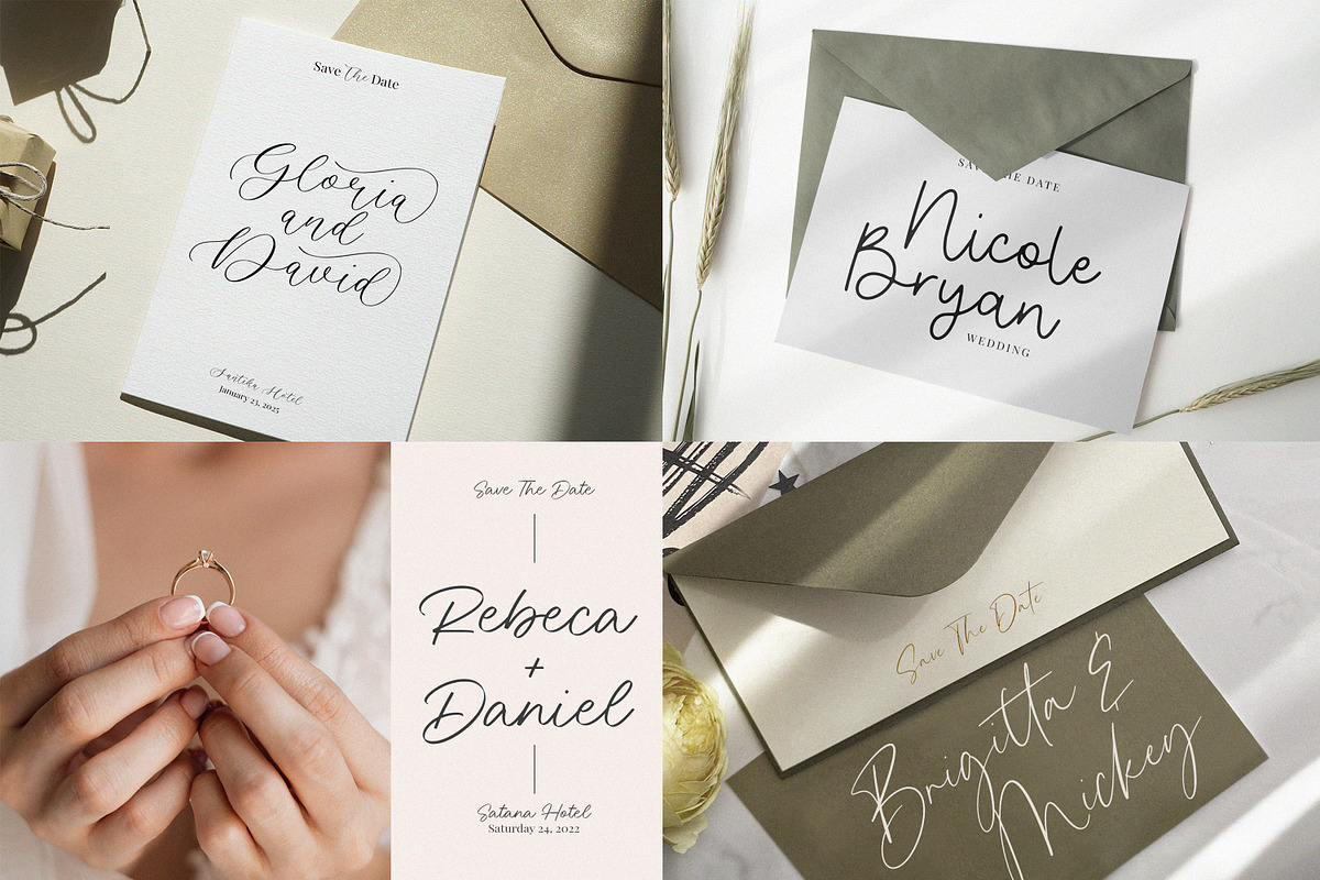 The Modern Wedding Font Bundle, a Script Font by Timurtype (Photo 3 of 8)