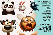 Shocked Animal Clipart Bundle, an Animal Illustration by Traveling Designer (Thumbnail 4 of 6)