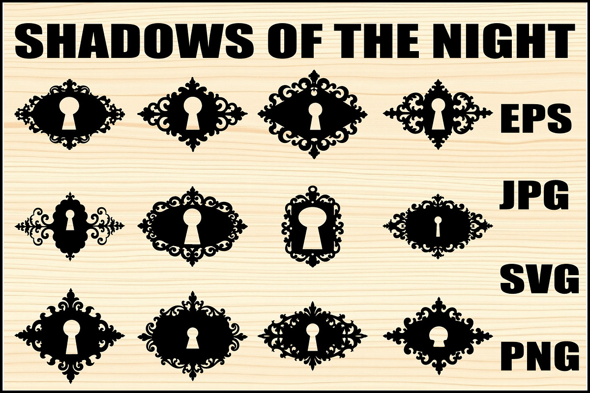 Shadows Keyhole Frame Bundle, an Object Graphic by Creativeshirt (Photo 1 of 8)