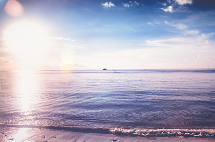 Sea featuring sunset, sea, and beach, a Nature Photo by Olezzo