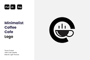 Minimalist Coffee Cafe Logo, a Branding & Logo Template by Luxury Logos (Thumbnail 1 of 4)