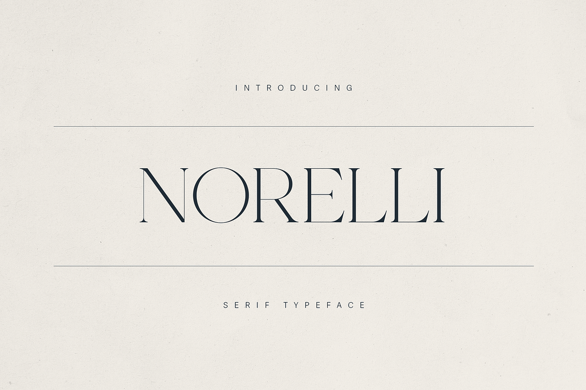 Norelli – A Modern Serif Typeface, a Serif Font by Only Fonts (Photo 1 of 11)