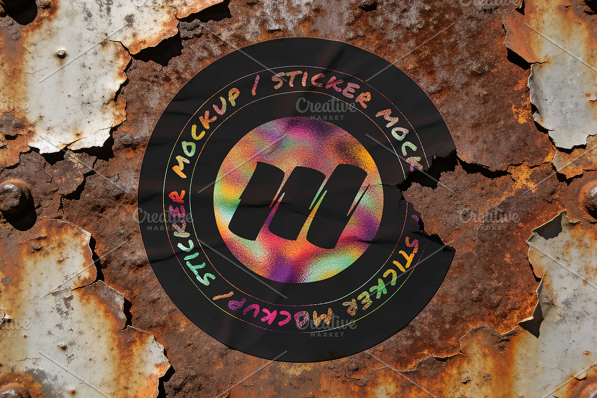 Sticker Mockup Set, an Advertising Mockup by ForgeDesign (Photo 6 of 6)