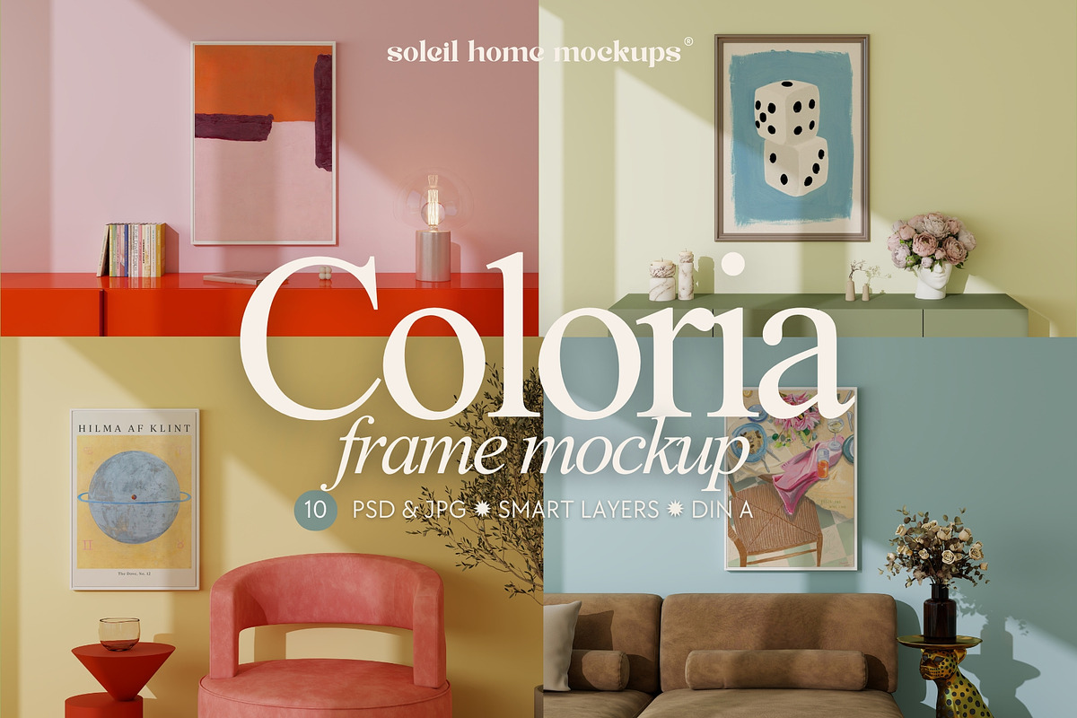 COLORIA | Dopamine Decor Mockups, a Household Mockup by SoleilHomeMockups (Photo 1 of 9)