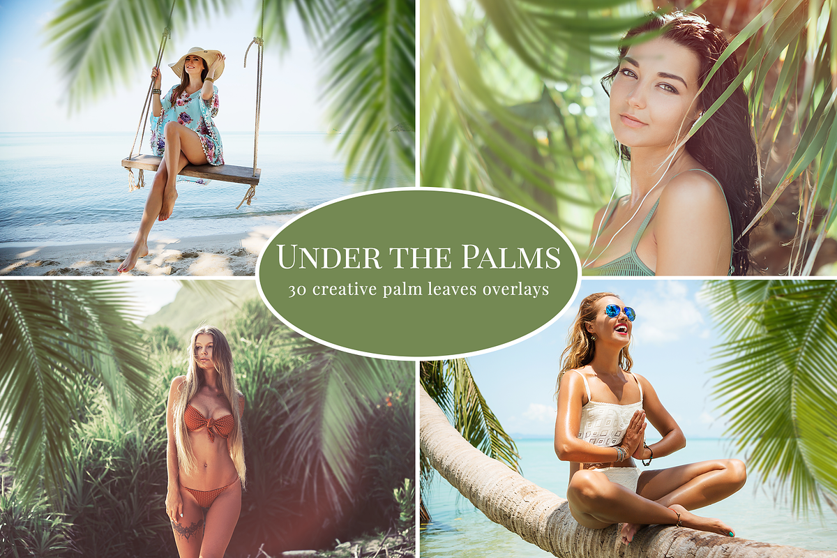Under the Palms photo overlays, a Layer Style Add-On by BrownLeopard (Photo 1 of 6)