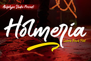Holmeria, a Script Font by Akifatype. (Thumbnail 1 of 7)
