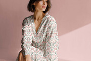 V-neck Long Sleeve Dress Mockup, a Shirt Mockup by 1001 mockups (Thumbnail 4 of 7)
