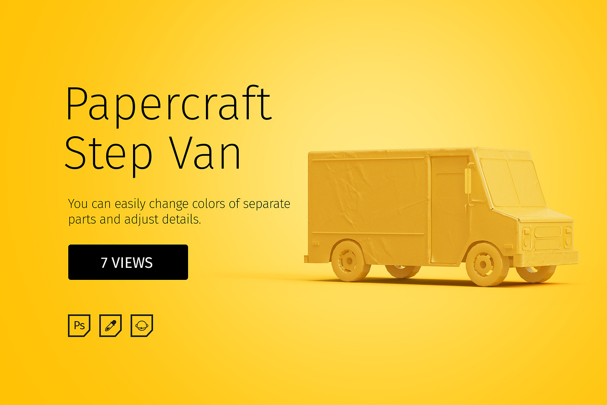 Papercraft Step Van, an Object Graphic by TITO (Photo 1 of 3)