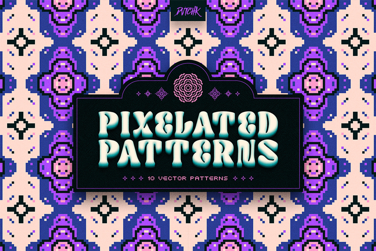 Pixel Mosaic Patterns | Vol. 12, a Pattern Graphic by dvtchk (Photo 6 of 10)