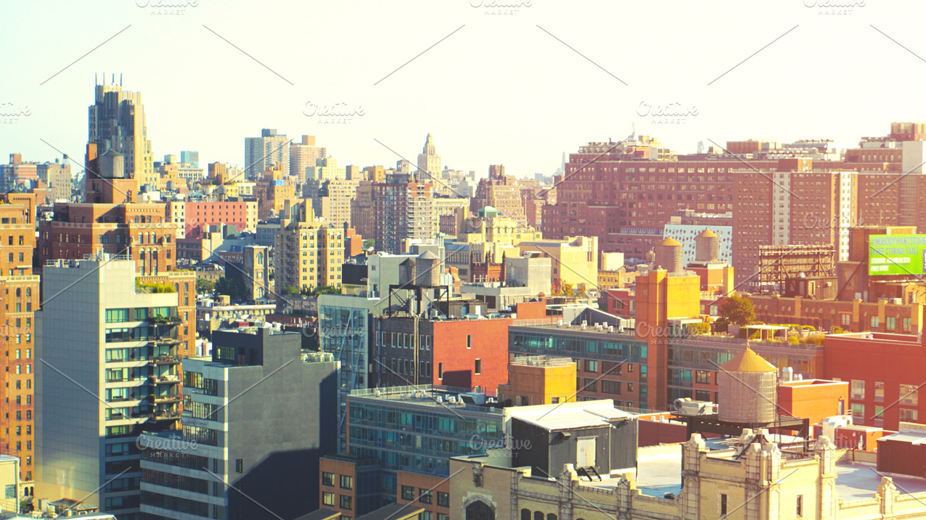 Warm new york buildings stock photograph, an Industrial Photo by Tyler.nu Design Studio