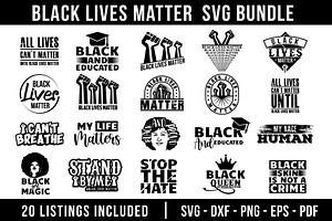 Black Lives Matter SVG Bundle Vol.7