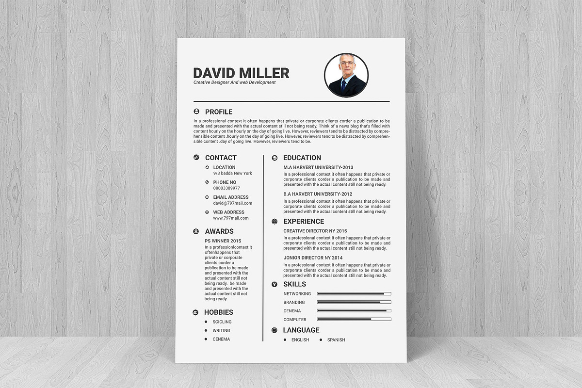 Resume Template | CV + Cover Letter, a Resume Template by designvillage (Photo 5 of 13)