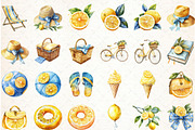 Lemon Clipart Summer Fashion Cottage, an Illustration by Libby Wishes (Thumbnail 3 of 9)