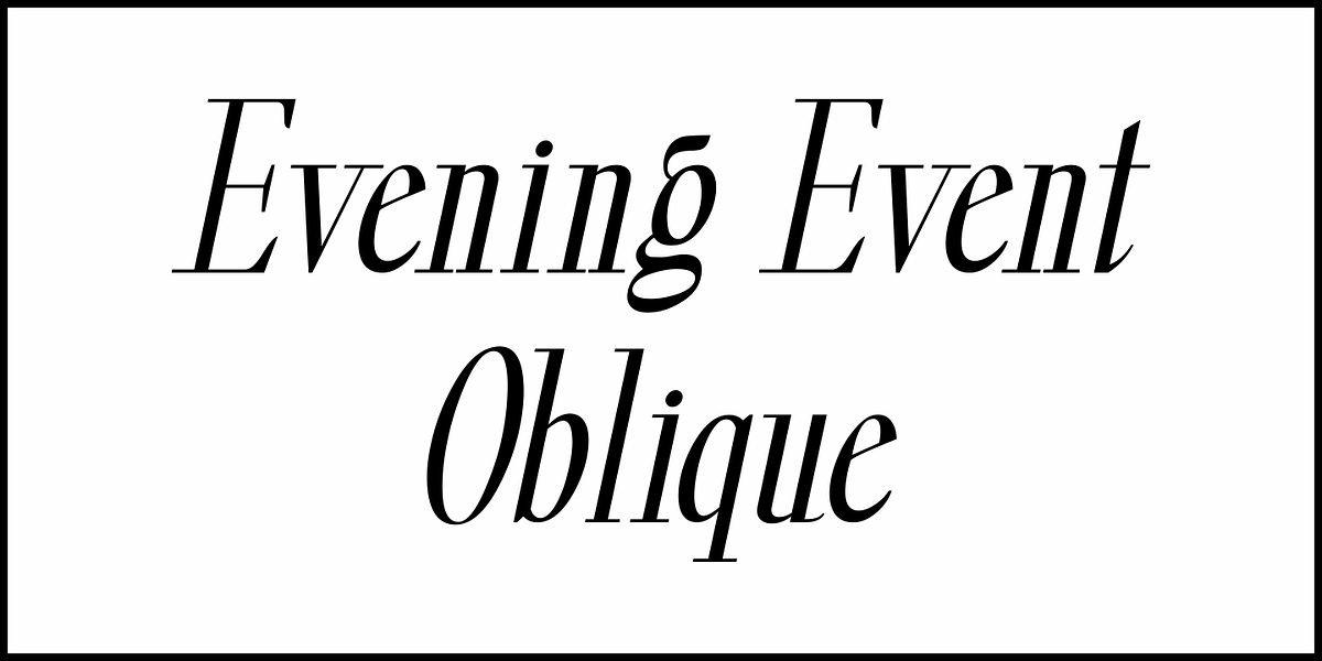 Evening Event JNL, a Serif Font by Jeff Levine Fonts (Photo 4 of 5)