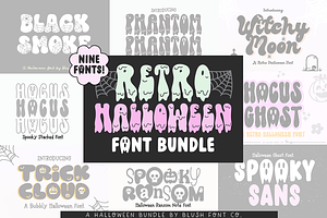 RETRO HALLOWEEN FONT BUNDLE V1