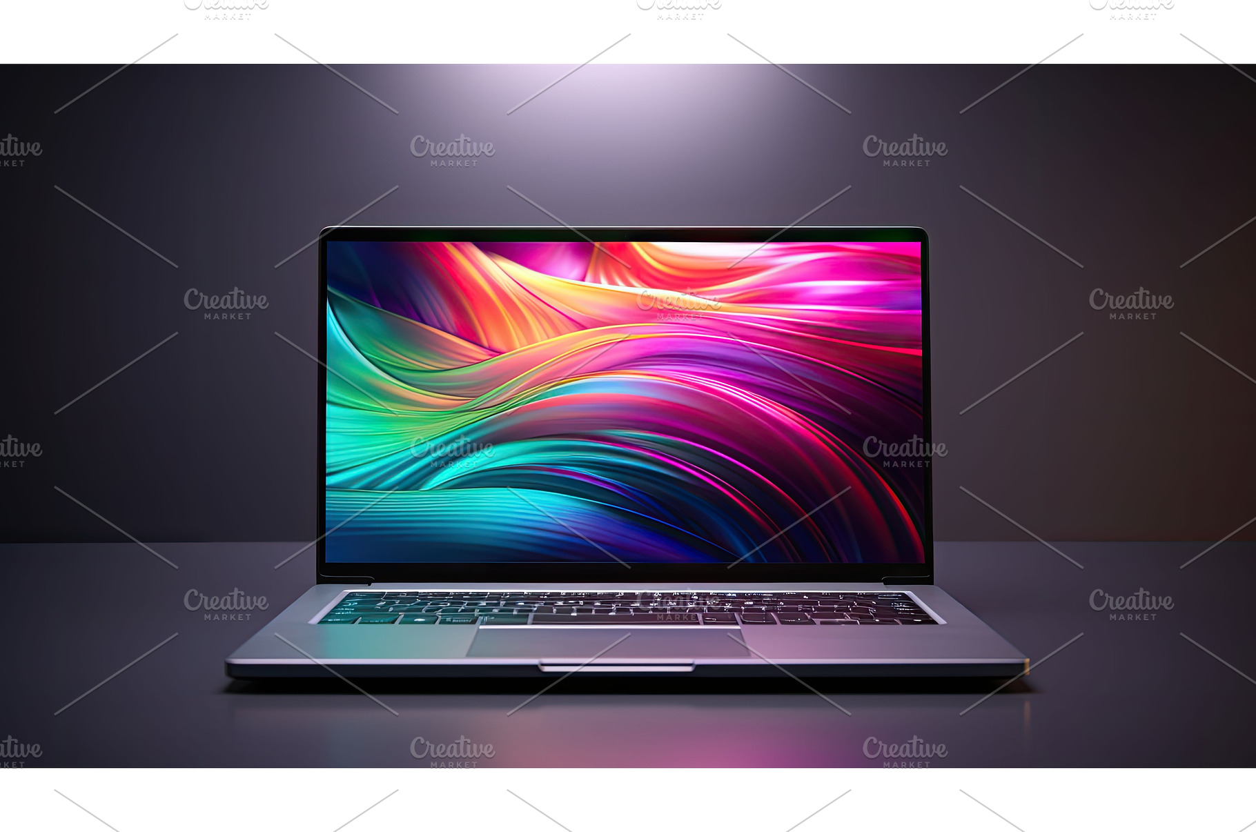 laptop tech gray background ai, a Technology Photo by pikepicture
