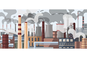 Industrial area with factories, a Healthcare Illustration by Good Studio