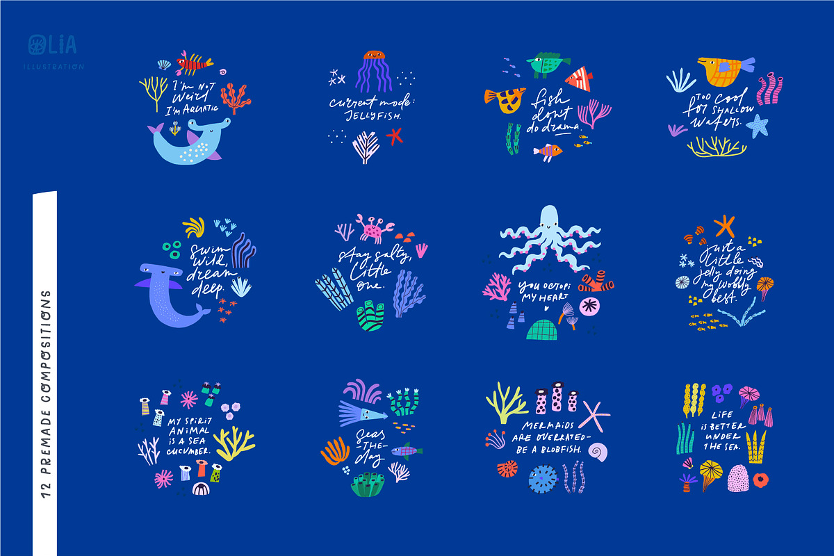 Under The Sea | 100% hand drawn, an Animal Illustration by Olia (Photo 4 of 11)