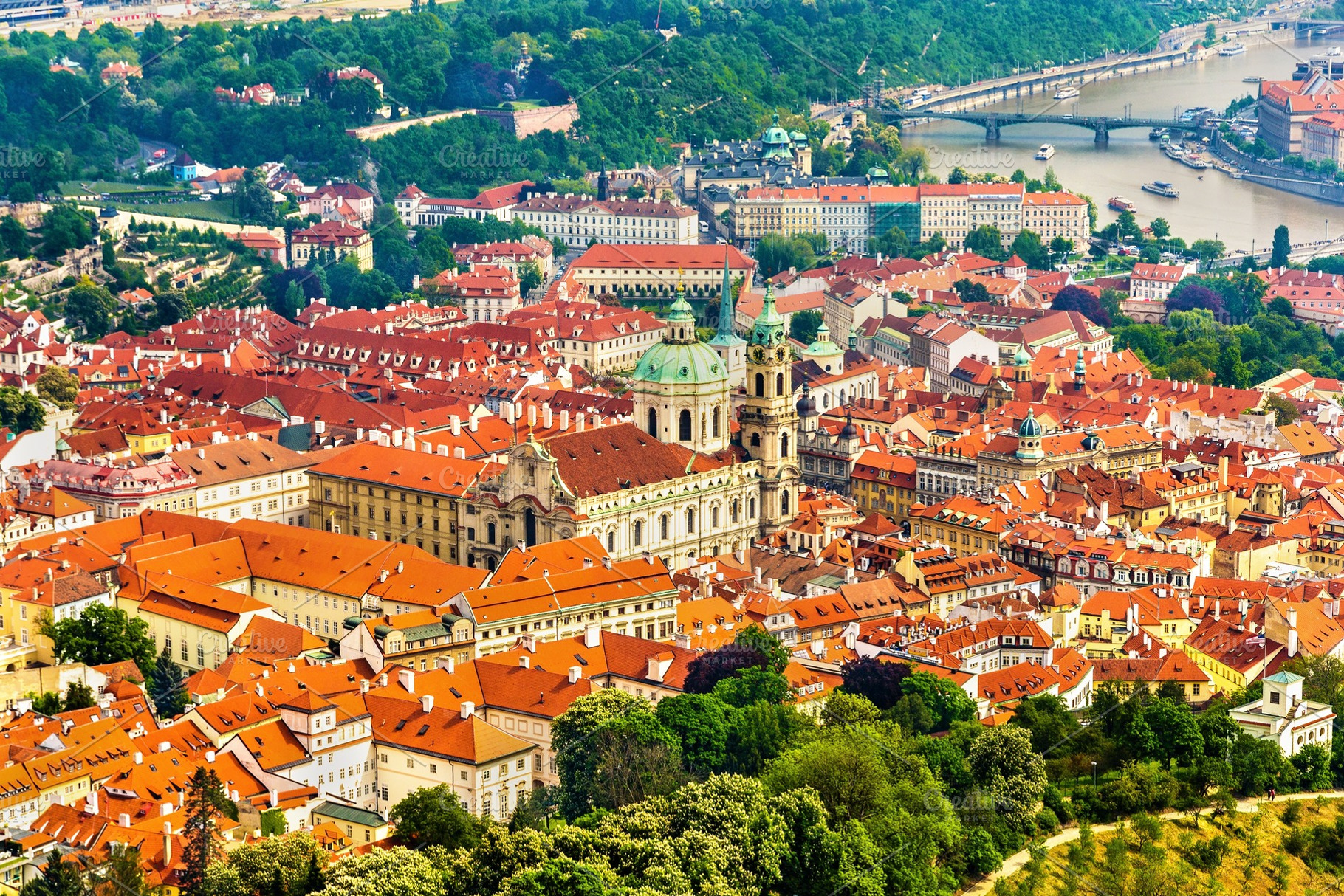 View of Mala Strana district in Prague, an Architecture Photo by Leonid Andronov