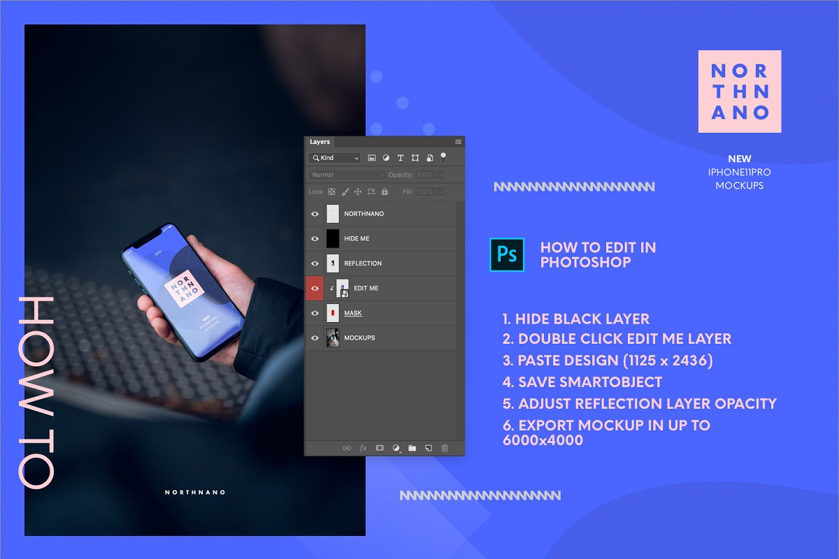 MEGA PSD MOCKUP BUNDLE 40 IN 1, an iPhone Mockup by North&Nano (Photo 8 of 11)