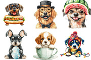 Quirky Dogs Sublimation Clipart, an Illustration by DreamArtGraphic (Thumbnail 3 of 5)