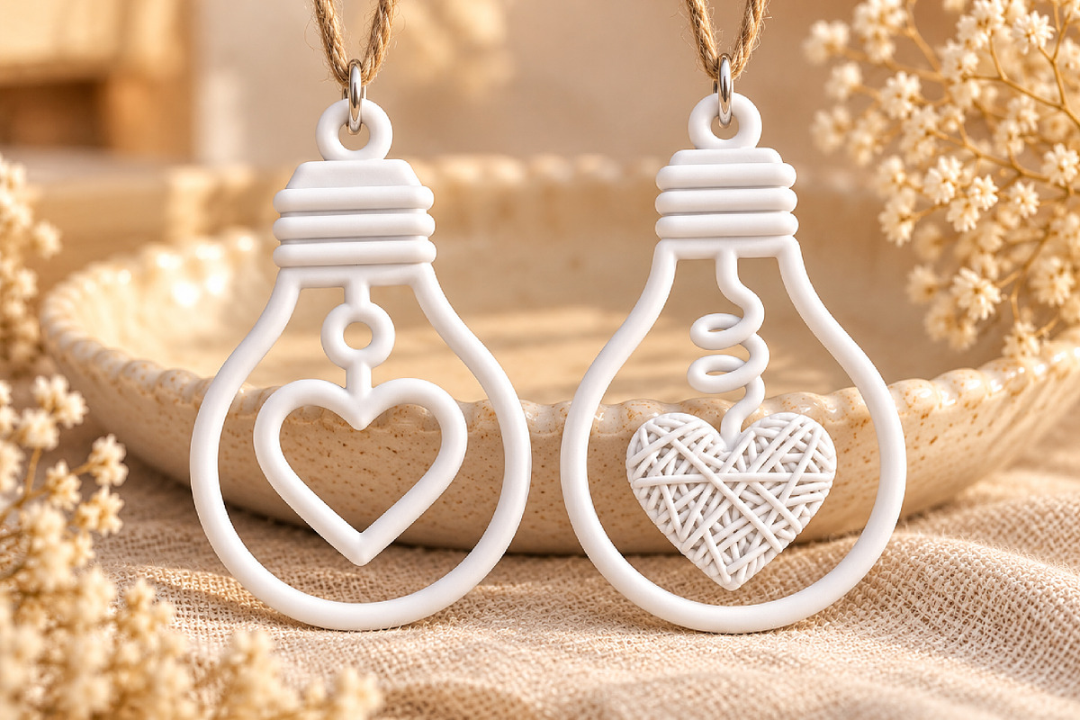Valentine Heart Light Ornament STL, an Object 3D Model by Layerology (Photo 3 of 3)