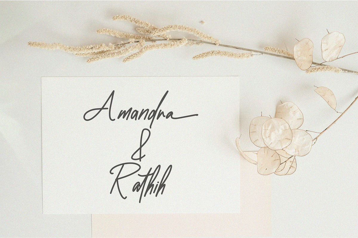 Mettaglomie Handwritten Font, a Script Font by NTC Graphic (Photo 3 of 8)
