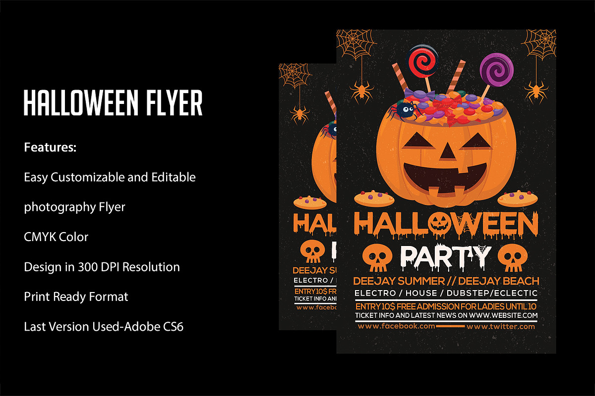 Halloween Flyer, a Flyer Template by VaaniDesigns (Photo 1 of 2)