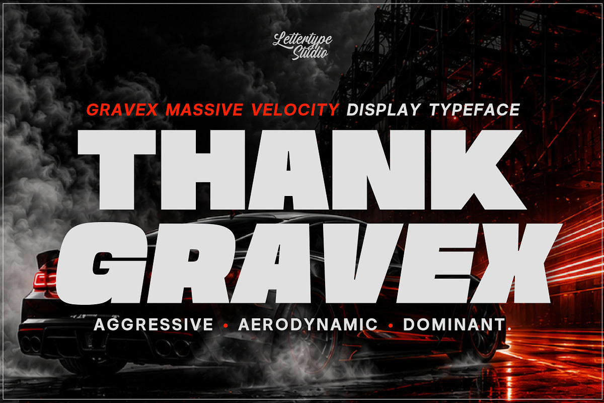 Gravex Massive Racing & Esports Font, a Sans Serif Font by Lettertype Studio (Photo 14 of 14)