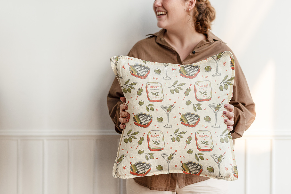 SARDINES & MARTINI Seamless Pattern, a Pattern Graphic by AYAKA Studio Co. (Photo 10 of 10)