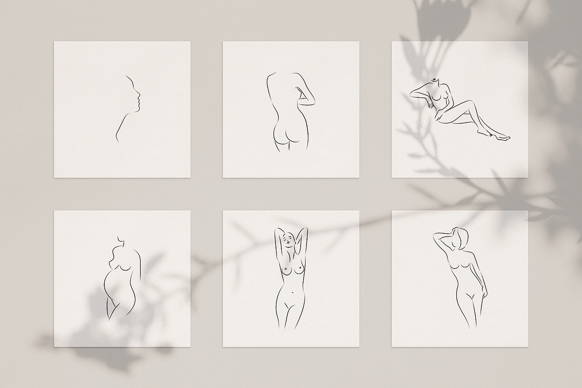 Womans Body. Line Art Collection, a Decorative Illustration by le-genda (Photo 9 of 12)