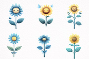 Whimsical Sunflower Summer Clipart, an Illustration by DreamArtGraphic (Thumbnail 7 of 8)