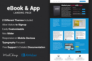 EBook & App Seller Landing Page