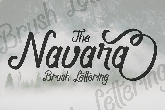 Navara Brush Font preview 8