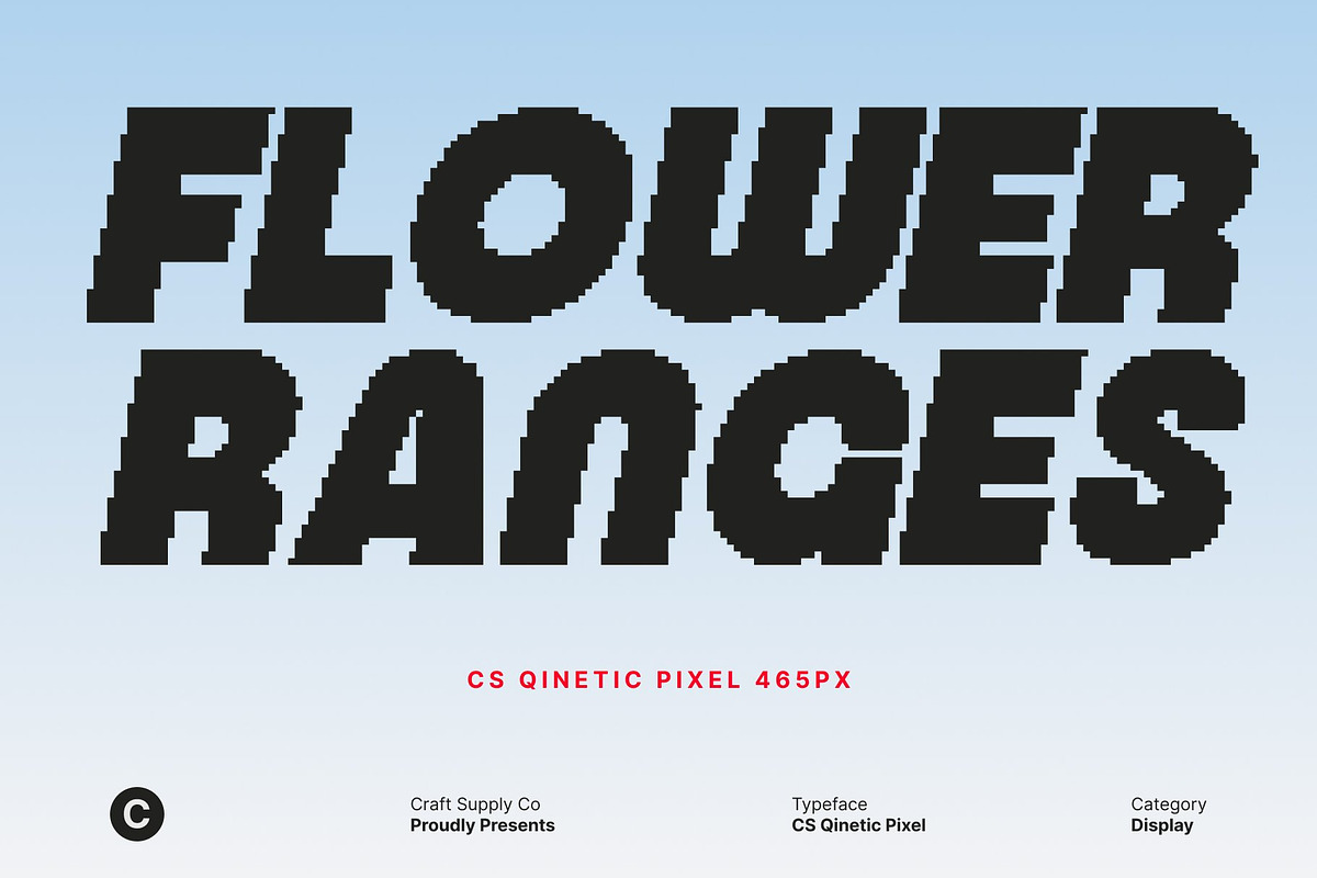 CS Qinetic Pixel, a Sans Serif Font by Craft Supply Co. (Photo 2 of 8)