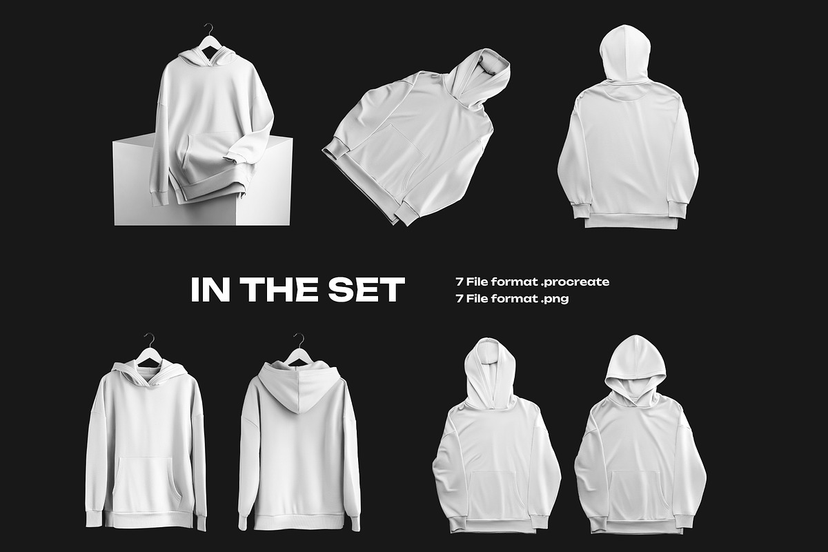 Mockup Oversize Hoodie For Procreate, a Hoody Mockup by Grow Design Craft Studio (Photo 9 of 9)