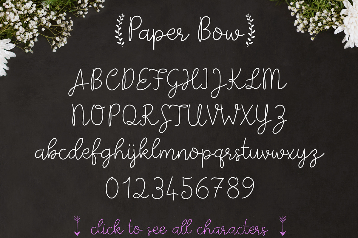 Paper Bow - Script Font Family preview 6