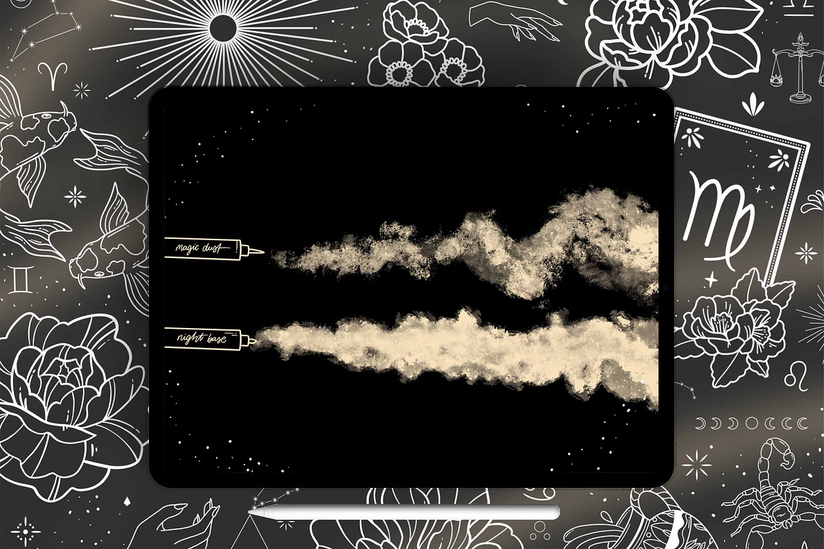 140+ procreate celestial stamps, a Brush Add-On by laura.design (Photo 6 of 8)
