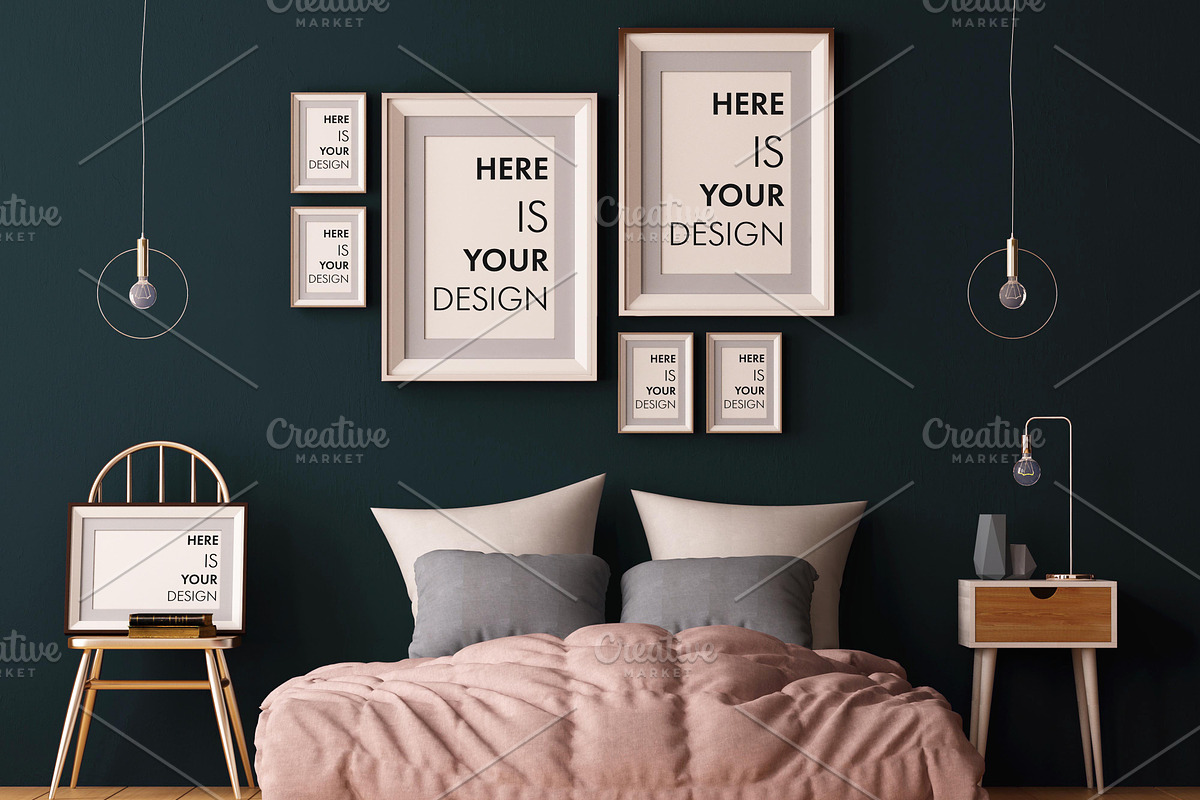8 group mock-ups of posters, a Print Template by FilL239 (Photo 3 of 10)